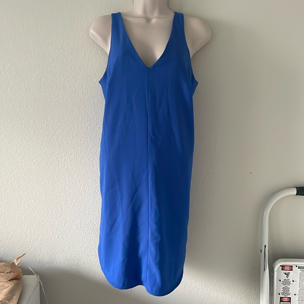 Banana republic beautiful blue sexy sleeveless simple dress size 6 professional